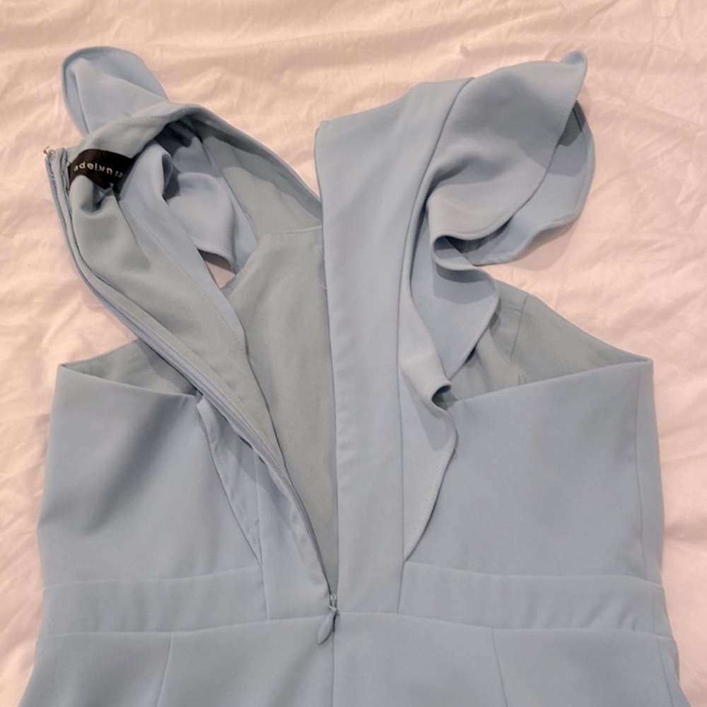 Adelyn Rae Slate Blue Ruffle Mini Dress - Picture 9 of 11